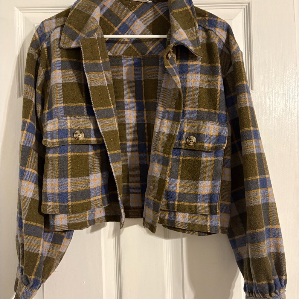 La Hearts Multicolor Plaid Jacket